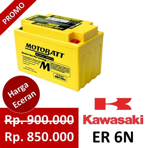 Jual Aki ER6N Kawasaki MOTOBATT MBTX9U Gel Kering Motor 850 MOTOBAT