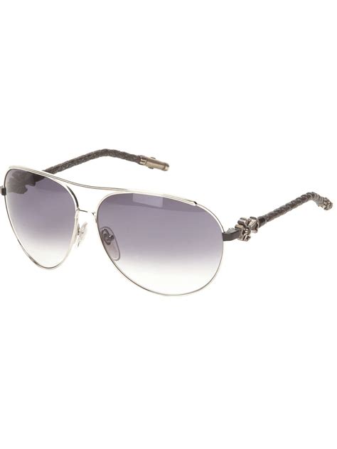 Lyst Chrome Hearts Aviator Sunglasses In Black For Men