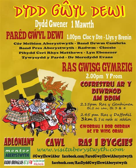 Alun Williams Dydd Gwyl Dewi Yn Aberystwyth