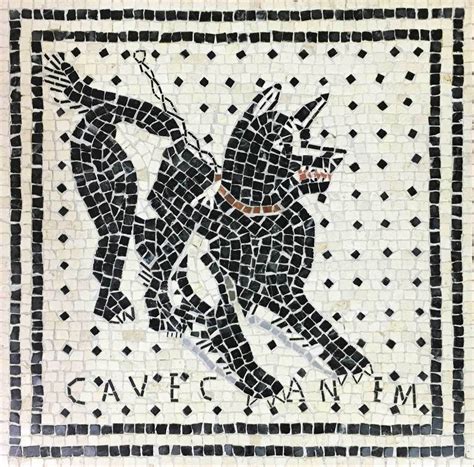 Cave Canem Mosaic Mosaic Roman Mosaic Handmade Mosaic