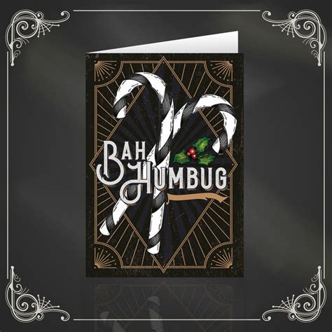 Bah Humbug Alternative Dark Gothic Christmas Card Available Etsy Uk