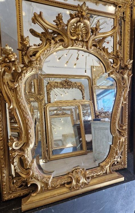 Proantic Miroir Louis XV glace biseautée 80 126cm