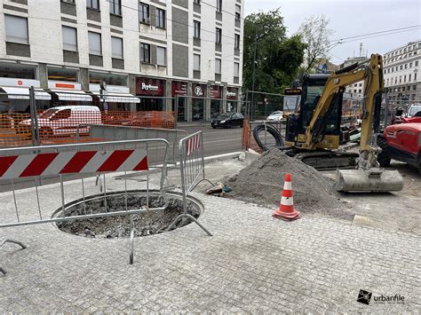 Milano Centro Storico Cantieri M Ripristino Arredo Urbano Largo