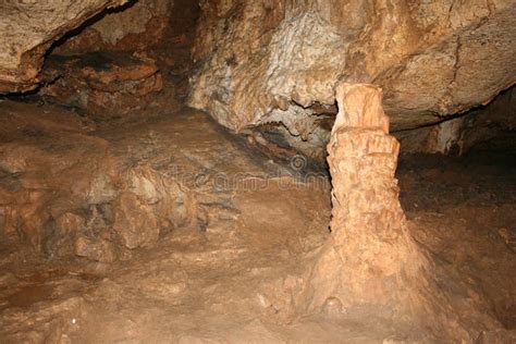 Stalactite And Stalagmite Formations In The Cave Of Crimea Stock Image