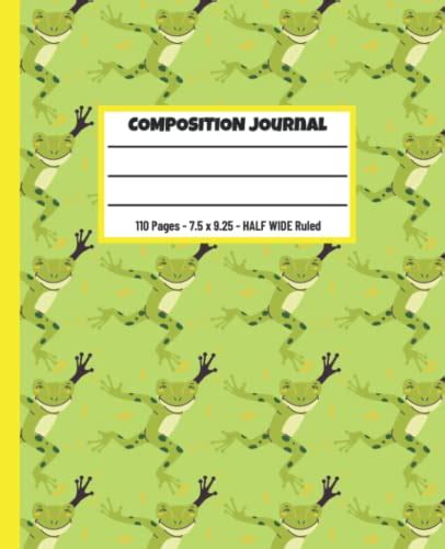 Dancing Frog Primary Composition Journal 12 Wide Ruled 12 Blank