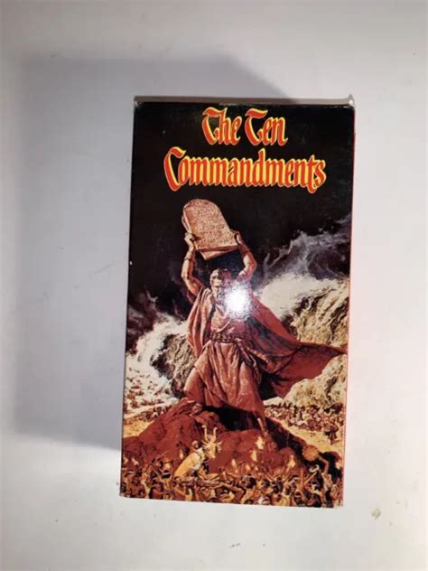 THE TEN COMMANDMENTS 1956 VHS 1989 Paramount 2 Tape Set Charlton