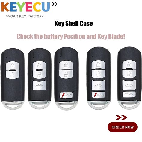 KEYECU Carcasa Para Llave De Coche Remota Inteligente Carcasa Para