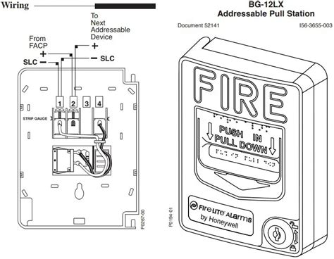 Fire Lite Alarms Bg Lx Addressable Pull Station Instruction Manual