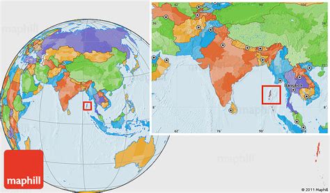 Political Location Map Of Andaman Islands Within The Entire Country