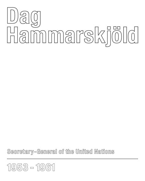 Dag Hammarskjöld — New Catalogue