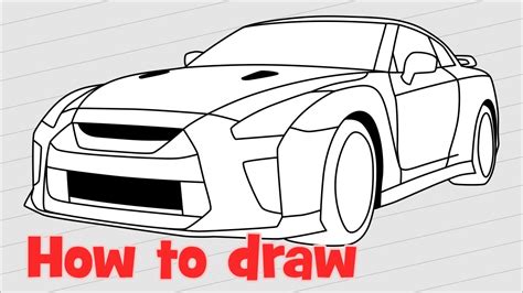 Nissan Gtr R35 Drawing At Getdrawings Free Download