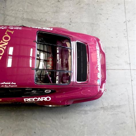 An Overhead View Of A Red Sports Car