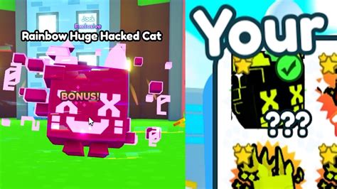 Omg New Rainbow Huge Hacked Cat Is Beautiful In Pet Simulator X