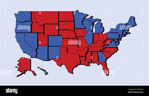 Us State Map Presidential Election 2020 Final Vector Image Stock Vector