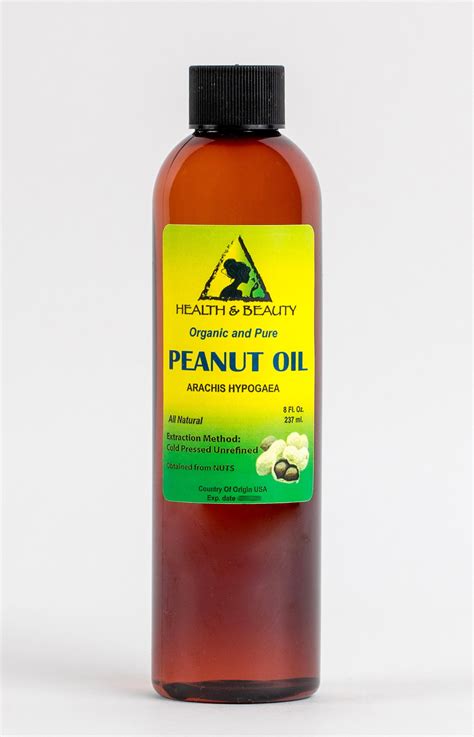 Peanut Oil Unrefined Organic Carrier Cold Pressed Virgin Raw Pure By H