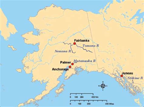 Rivers Of Alaska Map - Cities And Towns Map