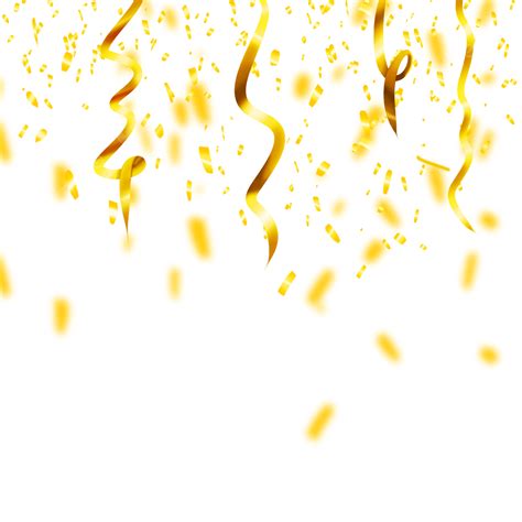 Gold Glitter Confetti PNG Image, Confetti Glitter Gold Ribbon Sequins Celebration, Confetti ...