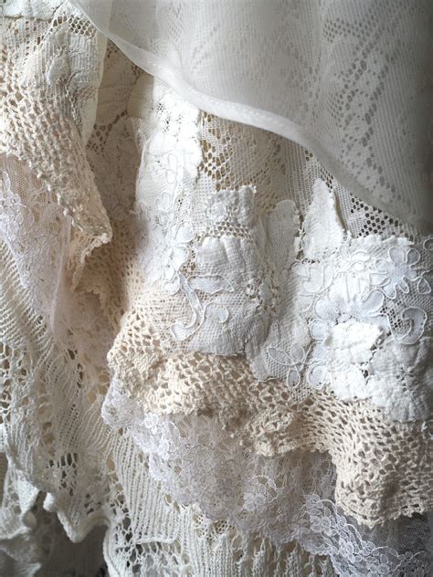 Lace Wedding Dress Ivory Lace Wedding Dress Bohemian Layered | Etsy