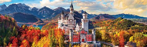 Neuschwanstein Castle In Autumn Athena Posters