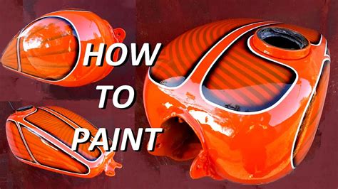 Custom Paint A Motorcycle Tank Simple Panel Graphics Tutorial Youtube