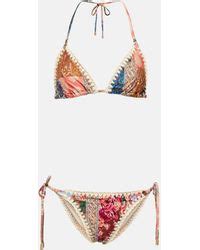 Zimmermann Devi Crochet Trim Bikini Set Lyst