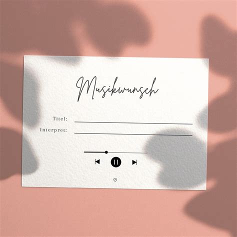 Musikwunschkarte Hochzeit Musikwünsche Karten Musikwünsche Etsy de