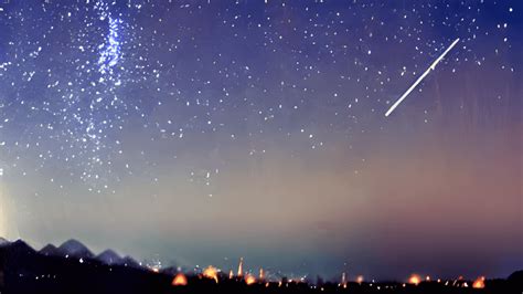 Shooting Star Night Sky · Creative Fabrica