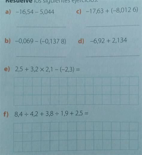 Resuelve Los Siguientes Ejercicios Brainly Lat