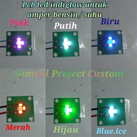 Pcb Led Indiglow Untuk Amper Bensin Indikator Suhu Lazada Indonesia