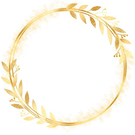 Luxury Circle Frame Png Picture Luxury Gold Leaves Circle Wedding