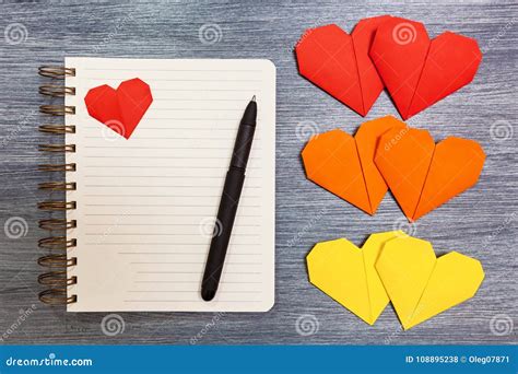 Notepad With Hearts Stock Photo Image Of Love Heart