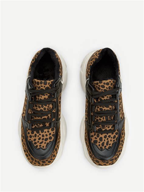 Leopard Print Chunky Sole Sneakers Romwe