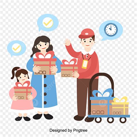 Express Delivery Service Vector Art PNG Flat Express Delivery Service