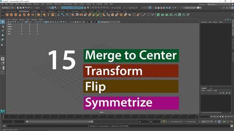 15 Merge To Center Transform Flip And Symmetrize Tools Maya