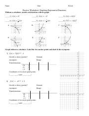 Practice Graphing Exponential Functions3 1 Pdf Name Date