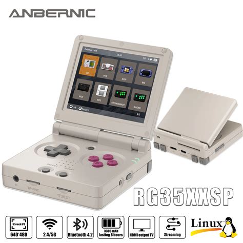 Anbernic Rg35xxsp Flip Handheld Game Console Linux System 64g 3 5 Ips