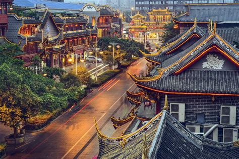 Traditional houses along Qintai Road, located in Chengdu, China. : CityPorn