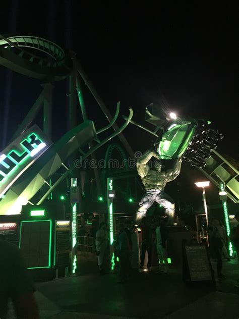 Hulk Roller Coaster Night