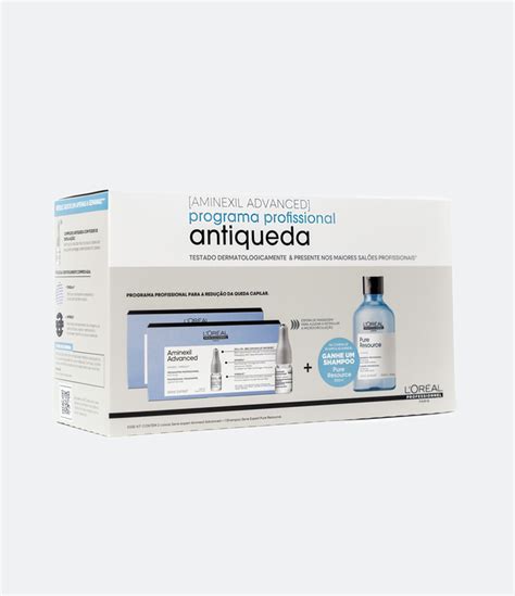 Kit Programa Profissional Antiqueda Aminexil Advanced Shampoo Pure