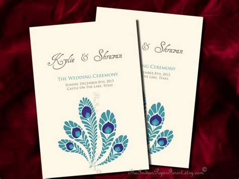 Peacock Wedding Invitations Template