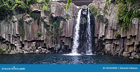 Cheonjeyeon Waterfall, Jeju Island, South Korea Stock Photo - Image of ...