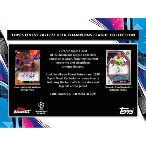 2021 22 SOCCER TOPPS FINEST UEFA CHAMPIONS LEAGUE HOBBY BOX