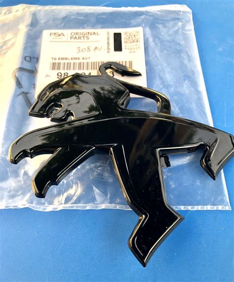 Logo PEUGEOT Lion Hood Black 308 Badge Original 98024633VD Gti Since 06