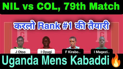 NIL Vs COL Dream11 Kabaddi Team NIL Vs COL Dream11 Prediction Nil Vs