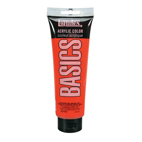 Liquitex Basics Acrylic Color 250ml Tube Cadmium Red Medium Hue