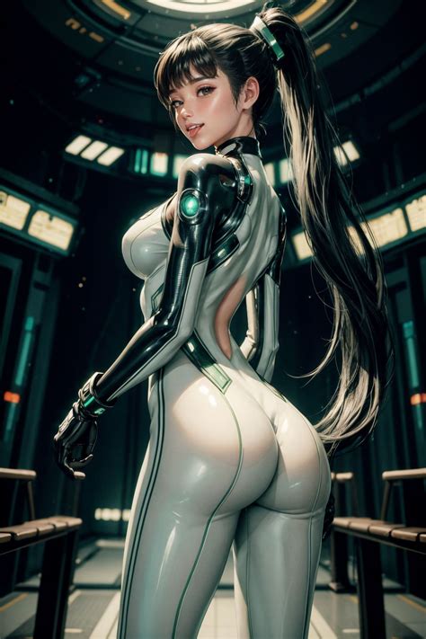 Rule 34 Ai Generated Asian Ass Ass Focus Back View Big Ass Black Hair Bodysuit Brown Eyes