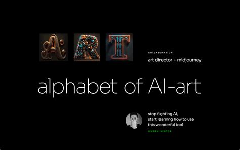 alphabet of AI-art on Behance