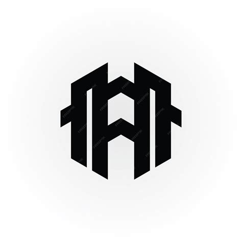 premium vector abstract initial letter ma   logo  black color
