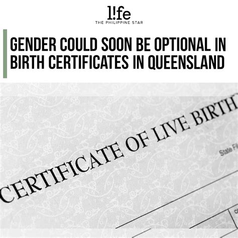 The Philippine Star On Twitter Rt Philstarlife Genderless Birth Certificates 📝 That Could