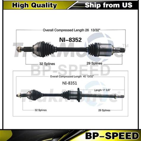 Fits Nissan Murano 2009 2014 2 X Trakmotive Front Cv Joint Cv Axle Shaft Ebay